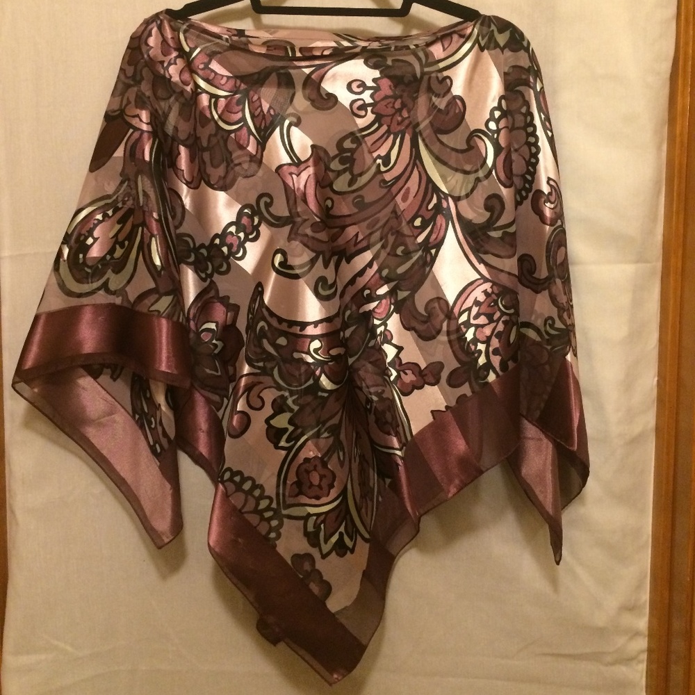 Silk Poncho Scarf